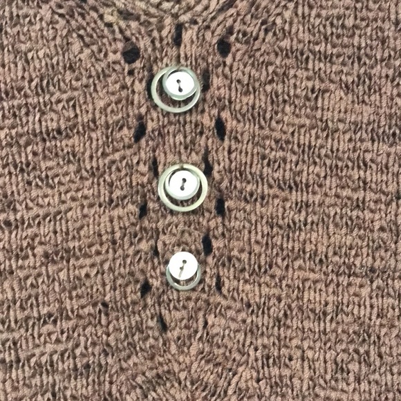 Vintage Jana brown knit short sleeve shirt size medium - Picture 4 of 10